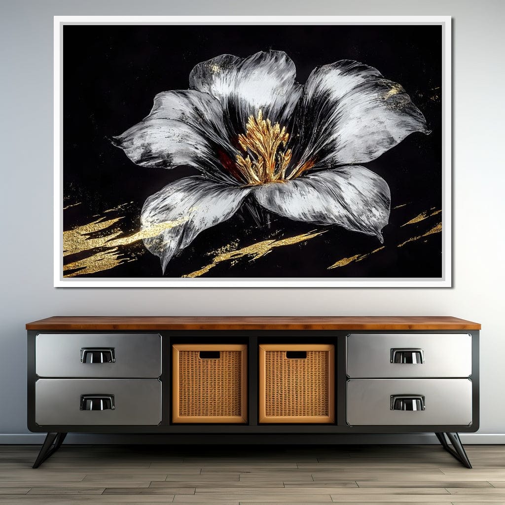 Golden Bloom Harmony Bliss Canvas Wall Art
