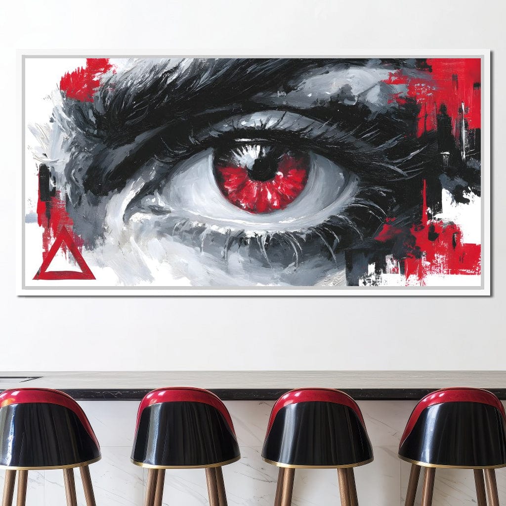 Fiery Iris Abstract Eye Storm Canvas Wall Art