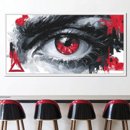 Fiery Iris Abstract Eye Storm Canvas Wall Art