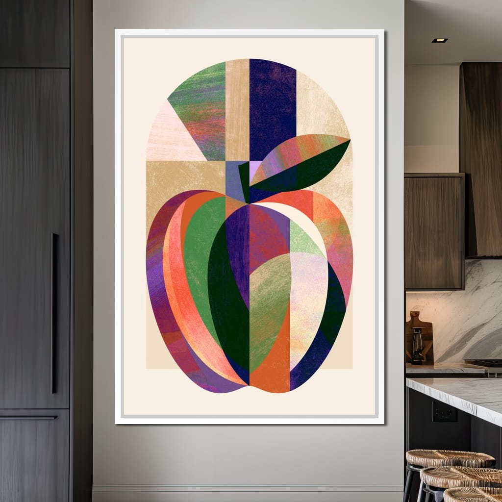 Geometric Harvest Of Orchard Geometry Canvas Wall Art