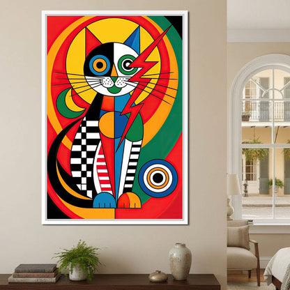 Zap Cat Canvas Wall Art