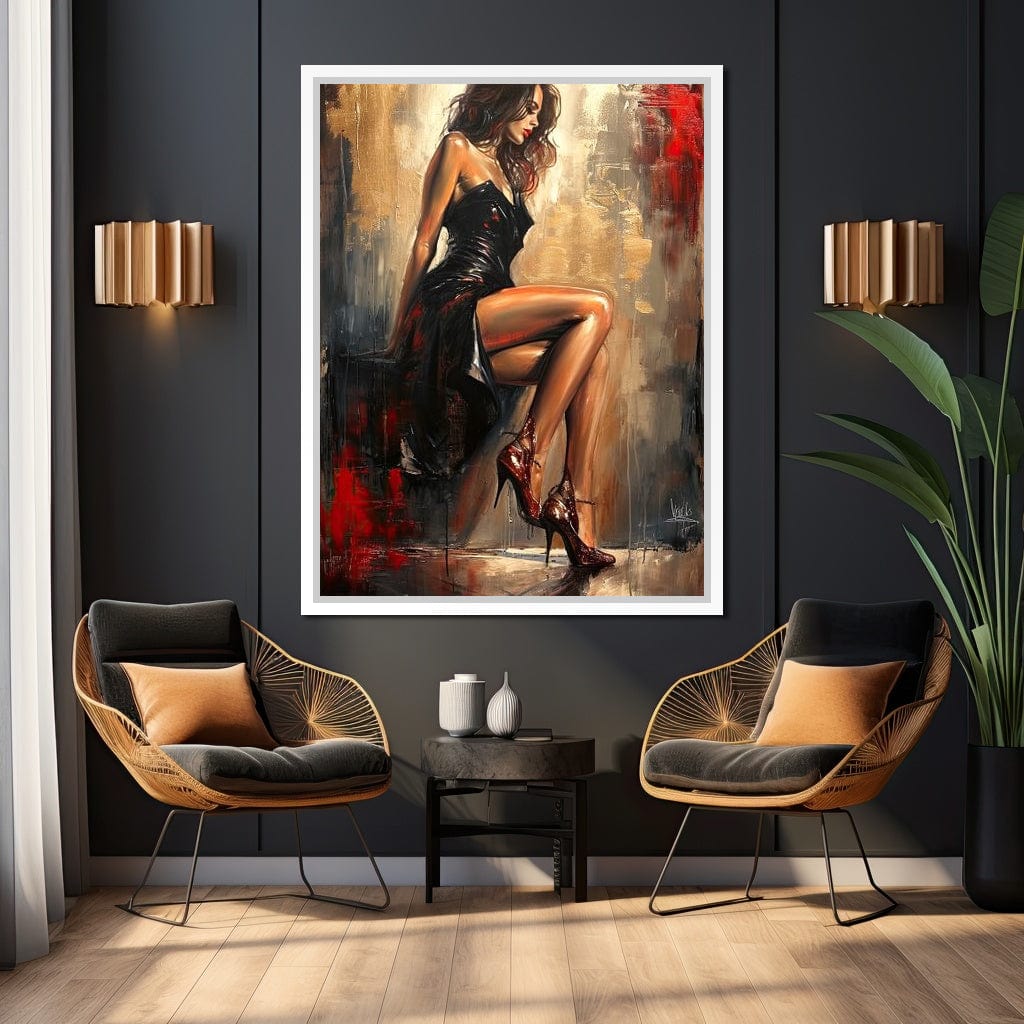 Alluring Legs Sleek Noir Elegance Canvas Wall Art