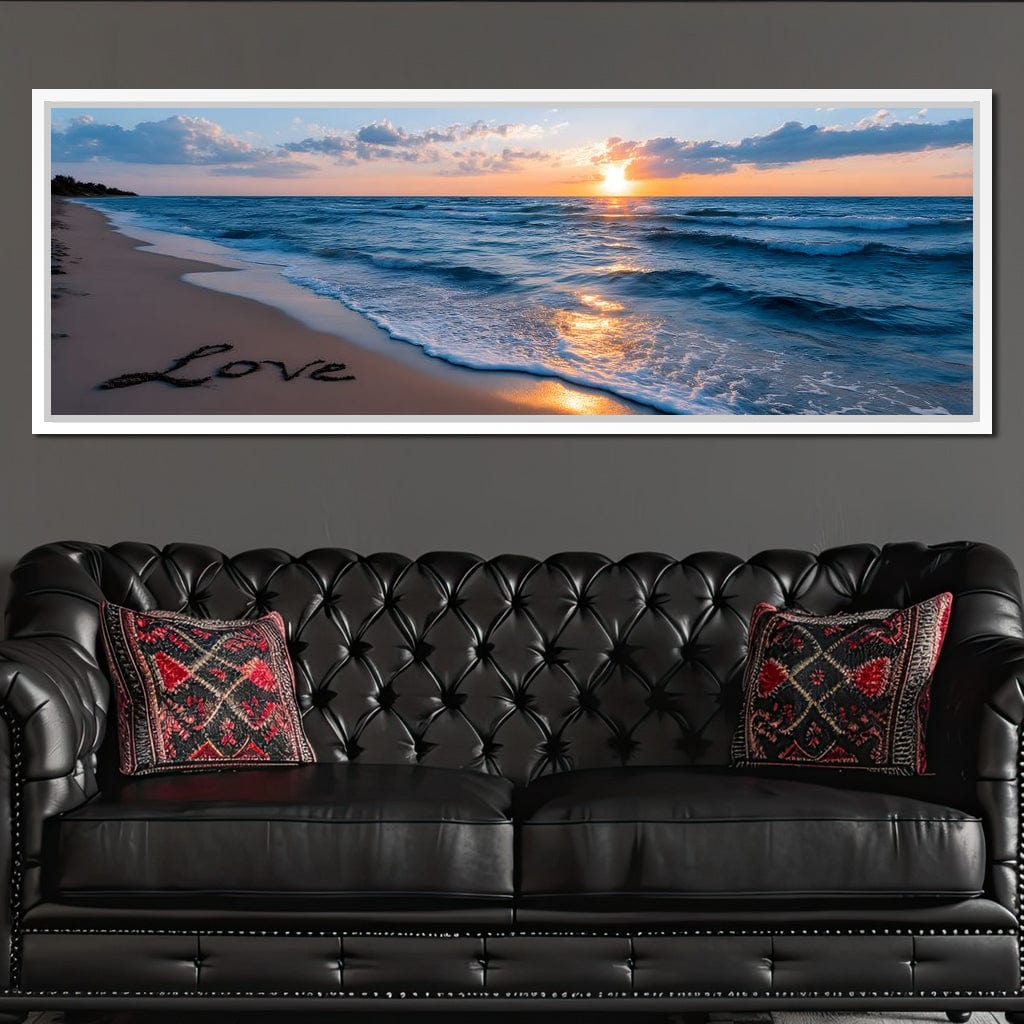 Sunset Shores Eternal Affection Canvas Wall Art