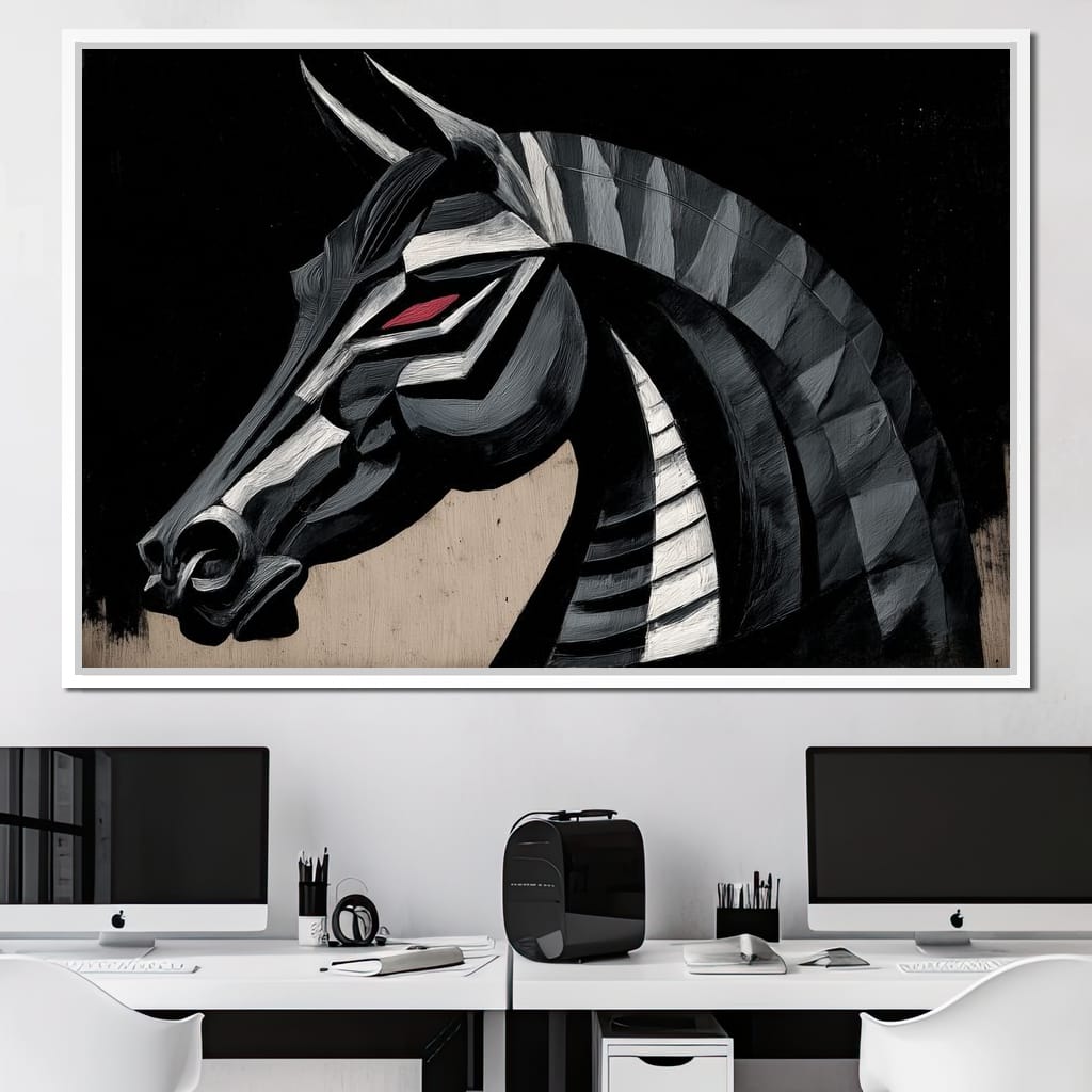 Iron Equine Spirit Descent Canvas Wall Art