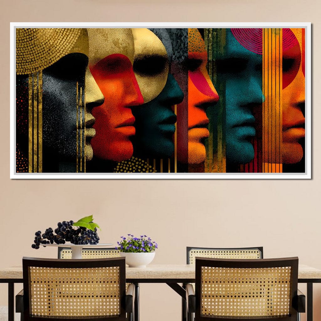 Faces of Colorful Reflections Canvas Wall Art