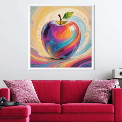 The Enchanted Rainbow Apple Canvas Wall Art