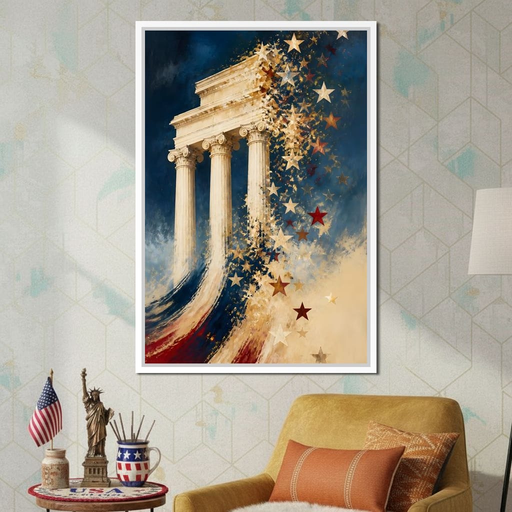 Stellar Pillars Of Democracy Canvas Wall Art