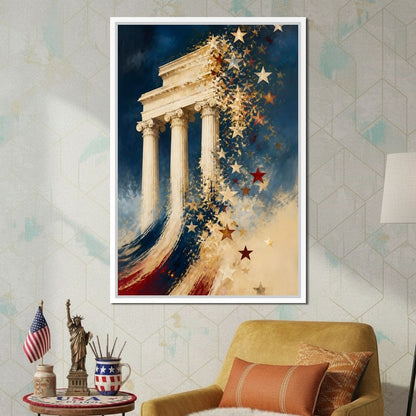 Stellar Pillars Of Democracy Canvas Wall Art