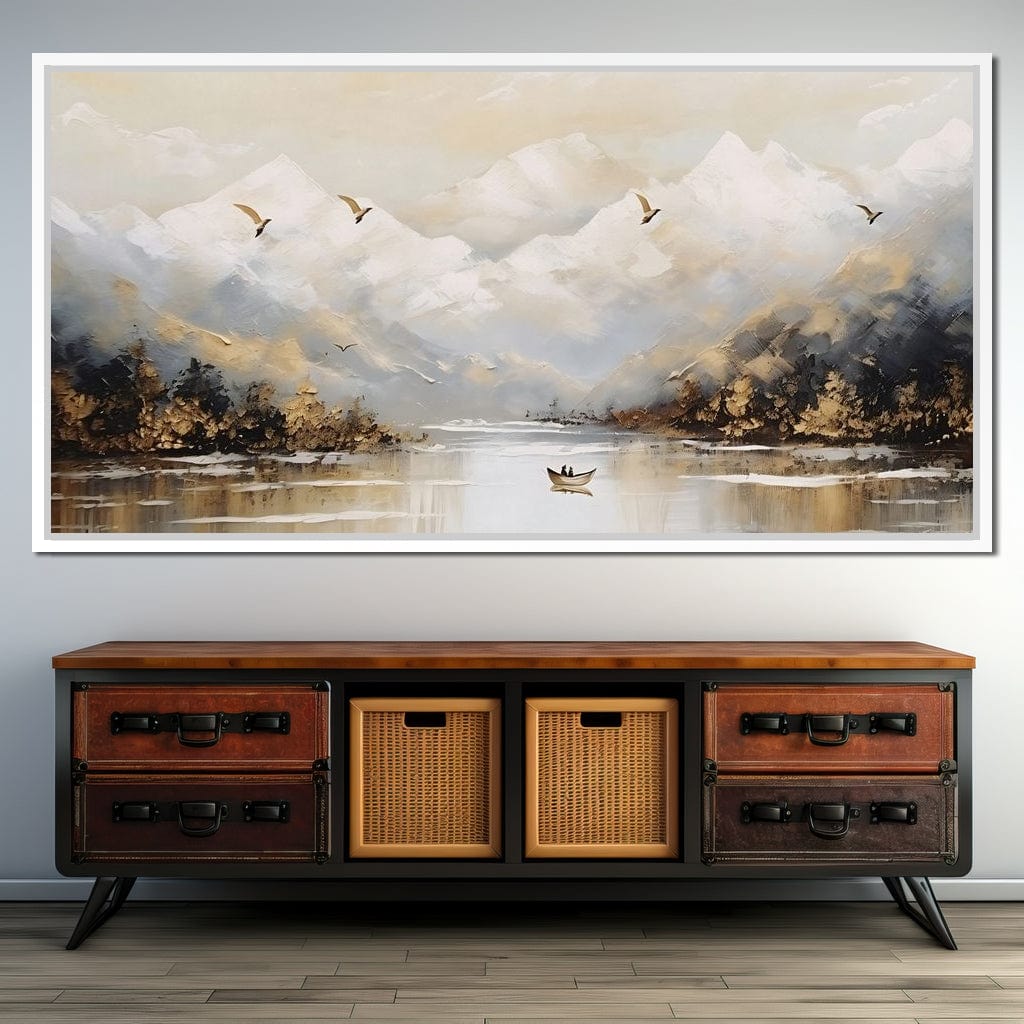 Tranquil Alpine Morning Voyage Canvas Wall Art