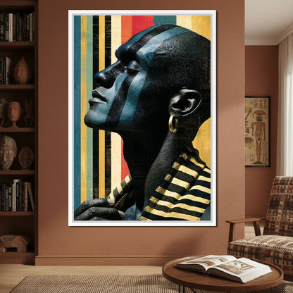 Pan Africa Colours Silhouette Canvas Wall Art