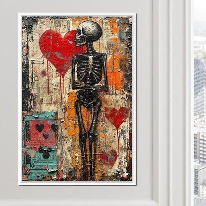 Romantic Skeleton 1 Canvas Wall Art