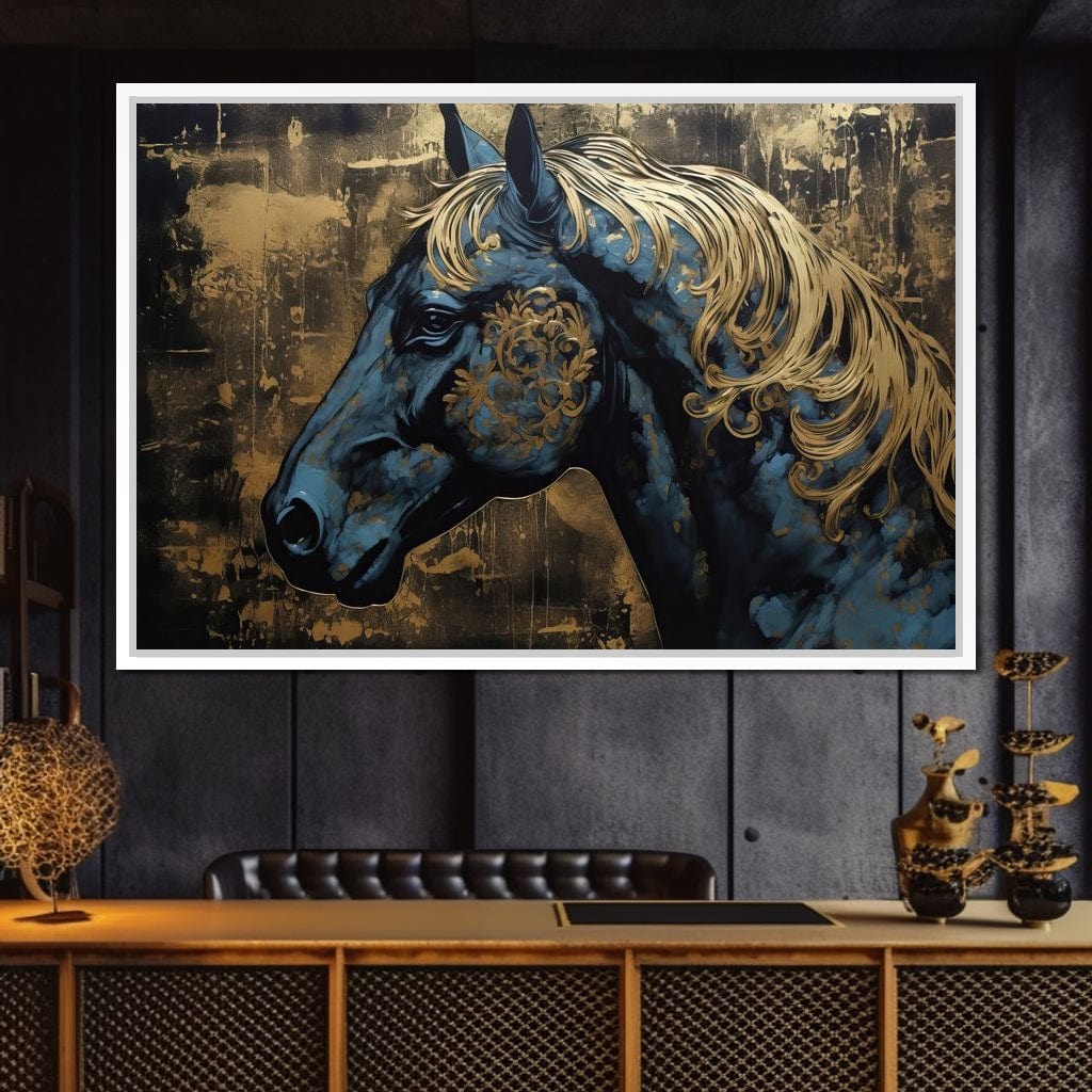 Gilded Royal Horse Canvas Wall Art