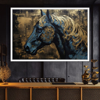 Gilded Royal Horse Canvas Wall Art