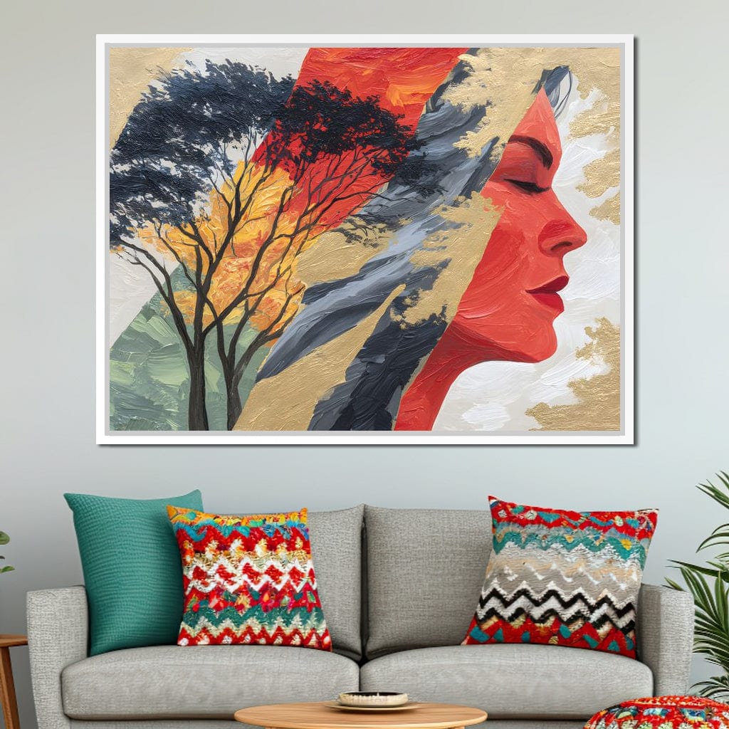 Tree of Vibrant Reflections Canvas Wall Art