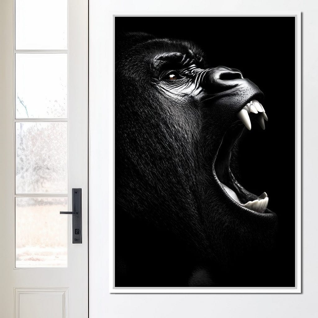 Primal Roar Silence Echoes Canvas Wall Art