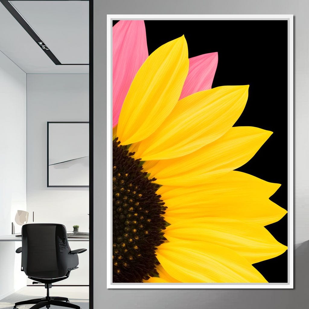 Yellow Sunlit Petals Canvas Wall Art