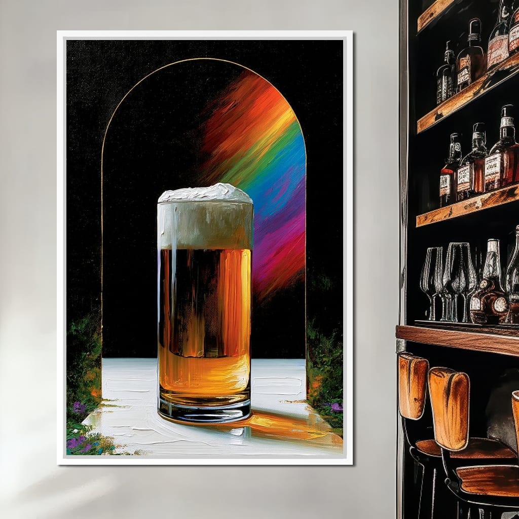 Golden Hour Ritual Beside The Arch Canvas Wall Art