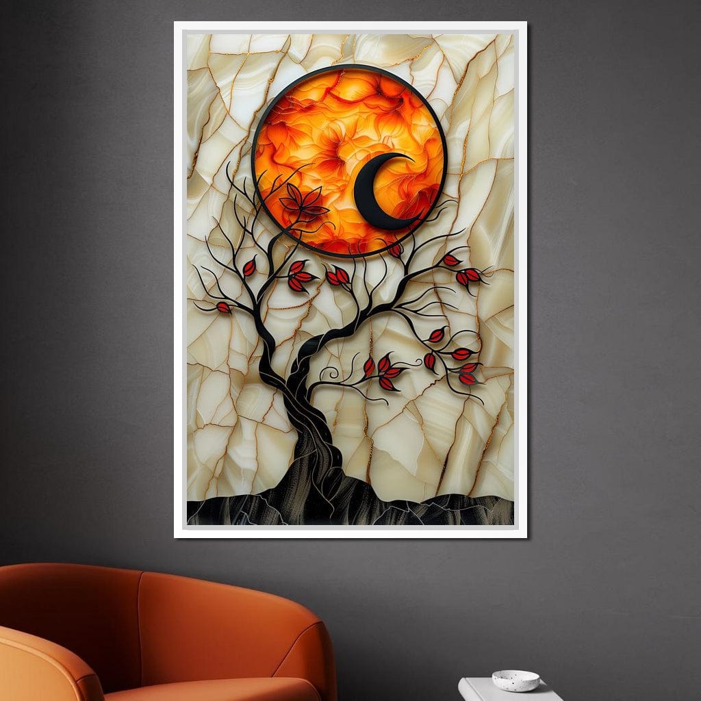 Solar Flare Through Leaves Canvas Wall Art