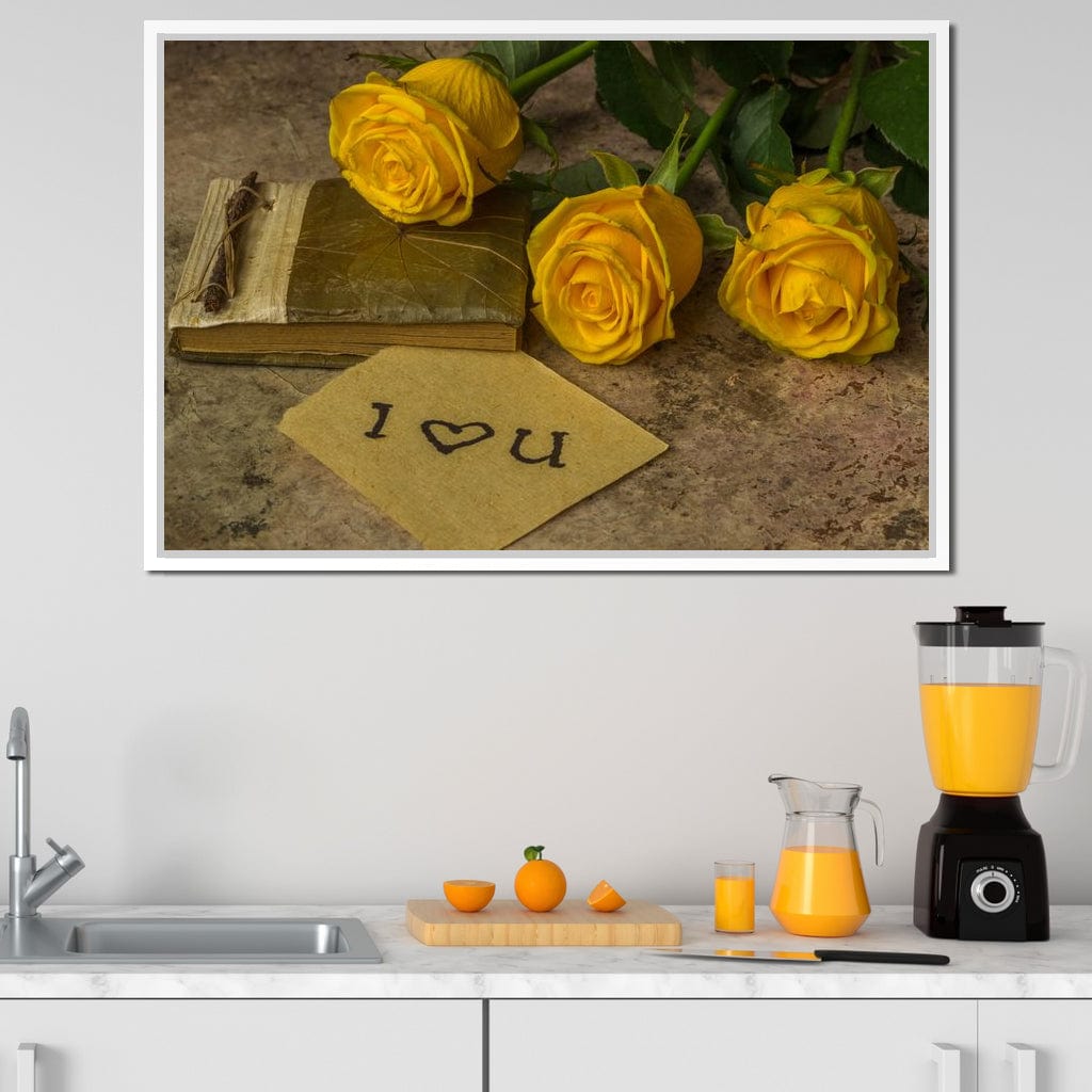 Yellow Roses Canvas Wall Art