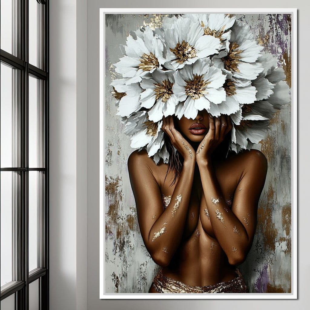 Floral Embrace of Divinity Canvas Wall Art