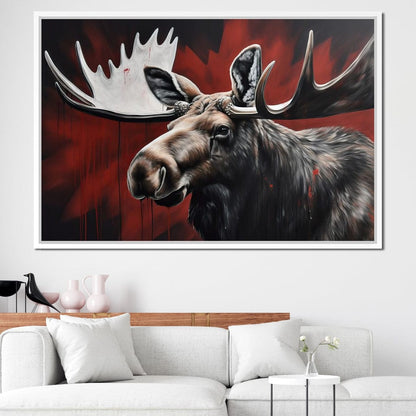 Canadian Moose Canvas Wall Art