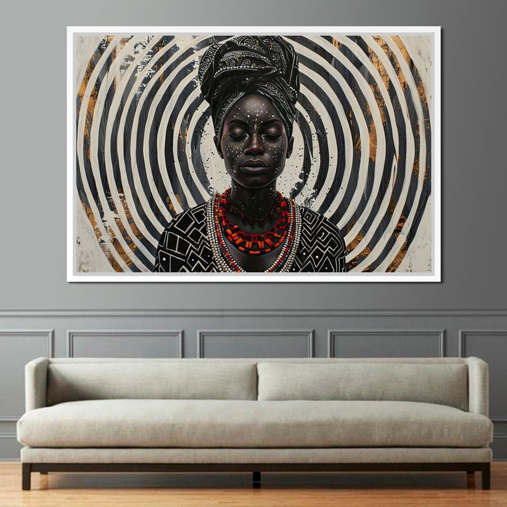 Spirals of Serenity Queen Canvas Wall Art
