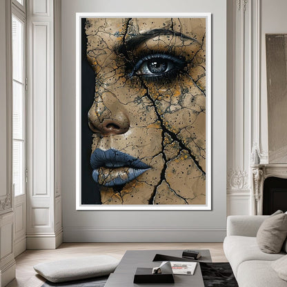 Shattered Solace Echoes Canvas Wall Art