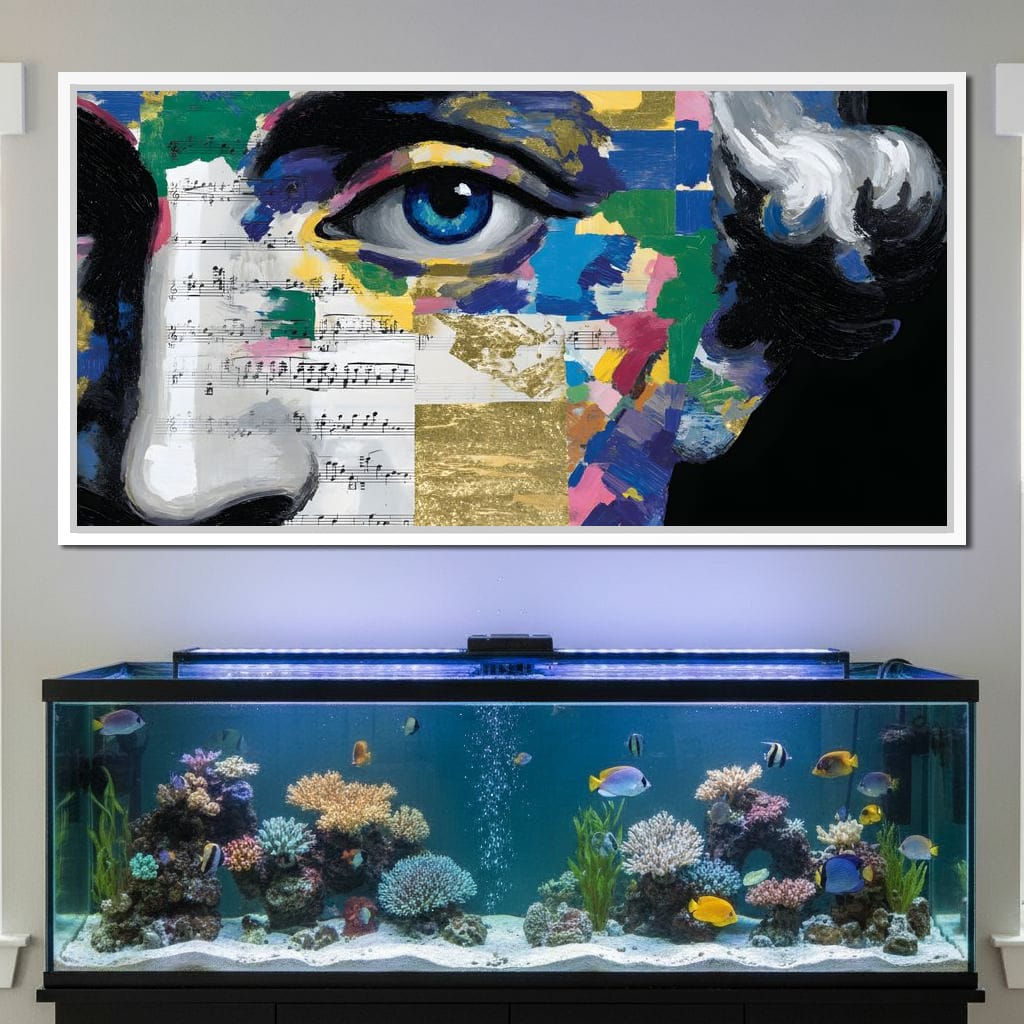 Blue Eye Music Mosaic Canvas Wall Art