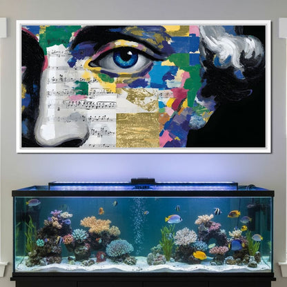 Blue Eye Music Mosaic Canvas Wall Art