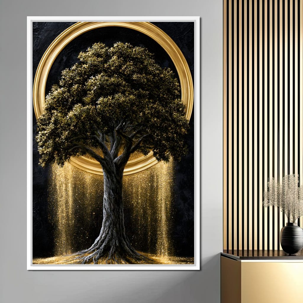 Gilded Roots of Eternal Radiance Canvas Wall Art