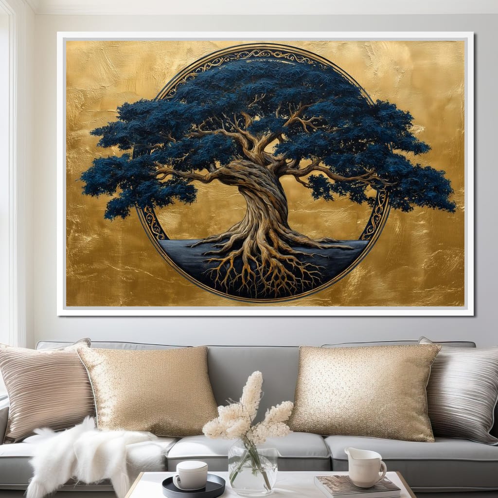 Blue Tree Of Life Canvas Wall Art
