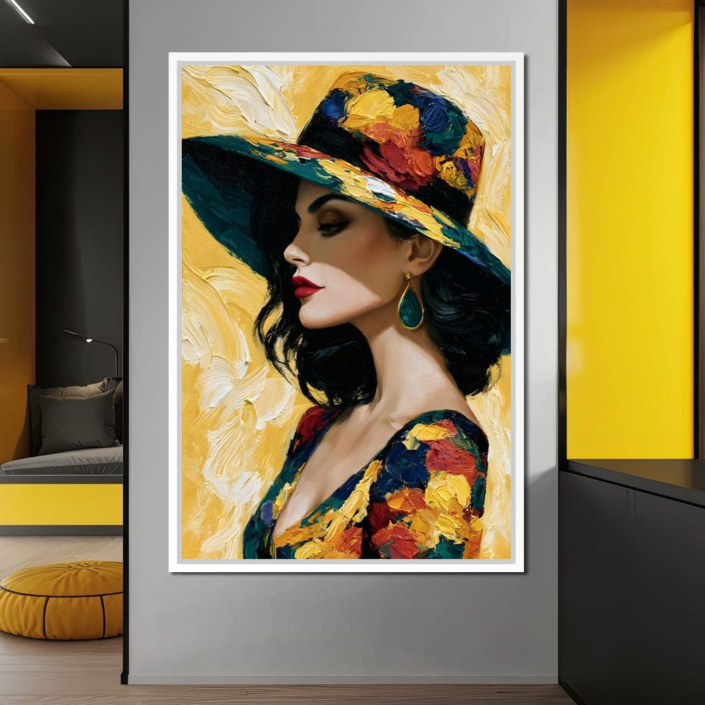 Golden Hour Couture Portrait Canvas Wall Art