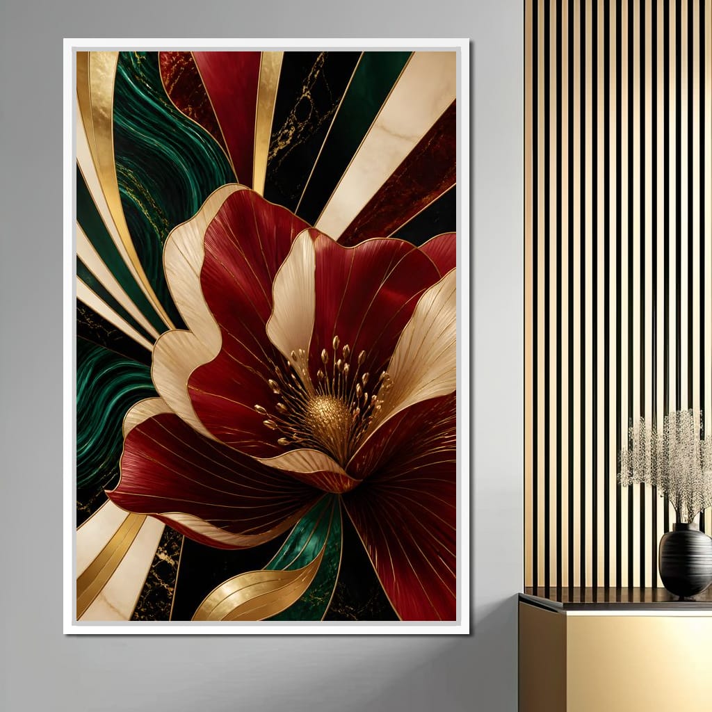 Gilded Petals Of Canvas Wall Art