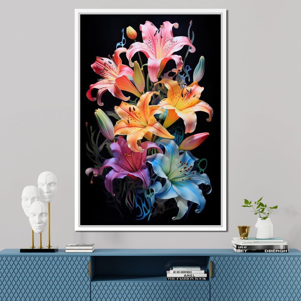 Dazzling Colors in Bloom Canvas Wall Art