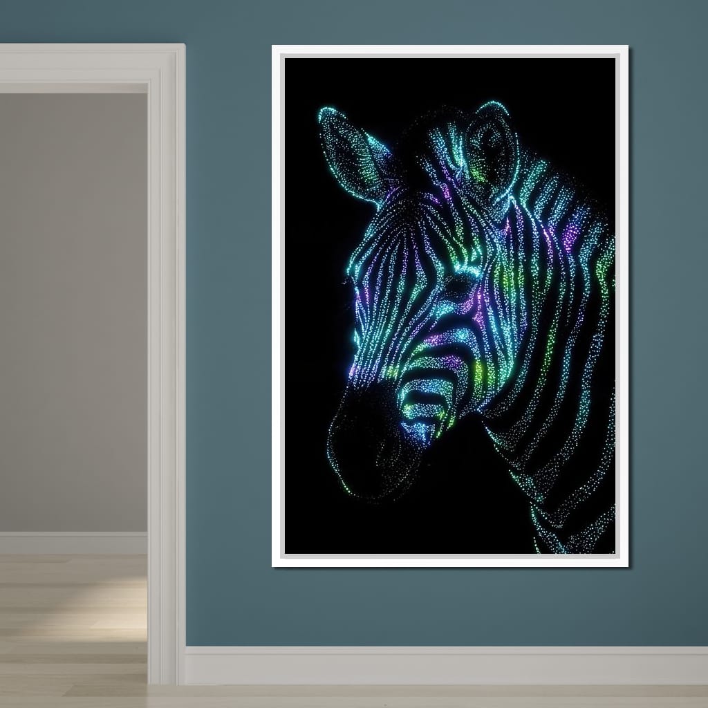 Cosmic Zebra Canvas Wall Art