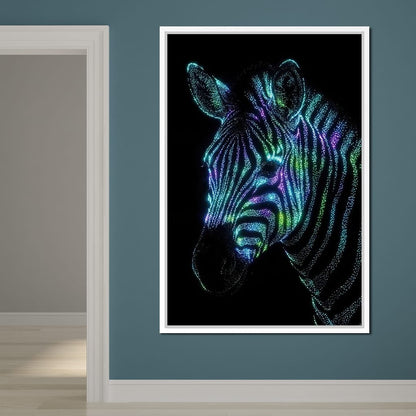 Cosmic Zebra Canvas Wall Art