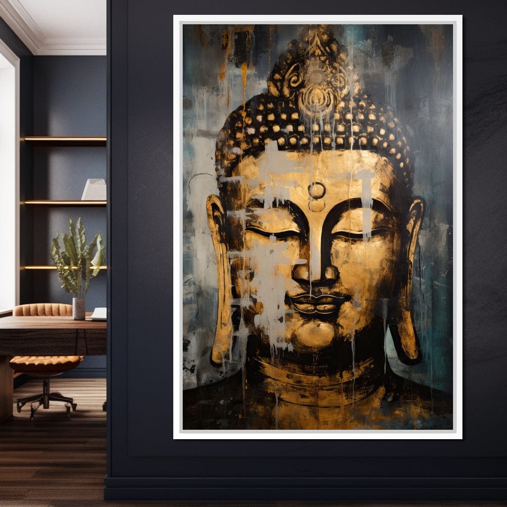 Gracious Golden Buddha Canvas Wall Art