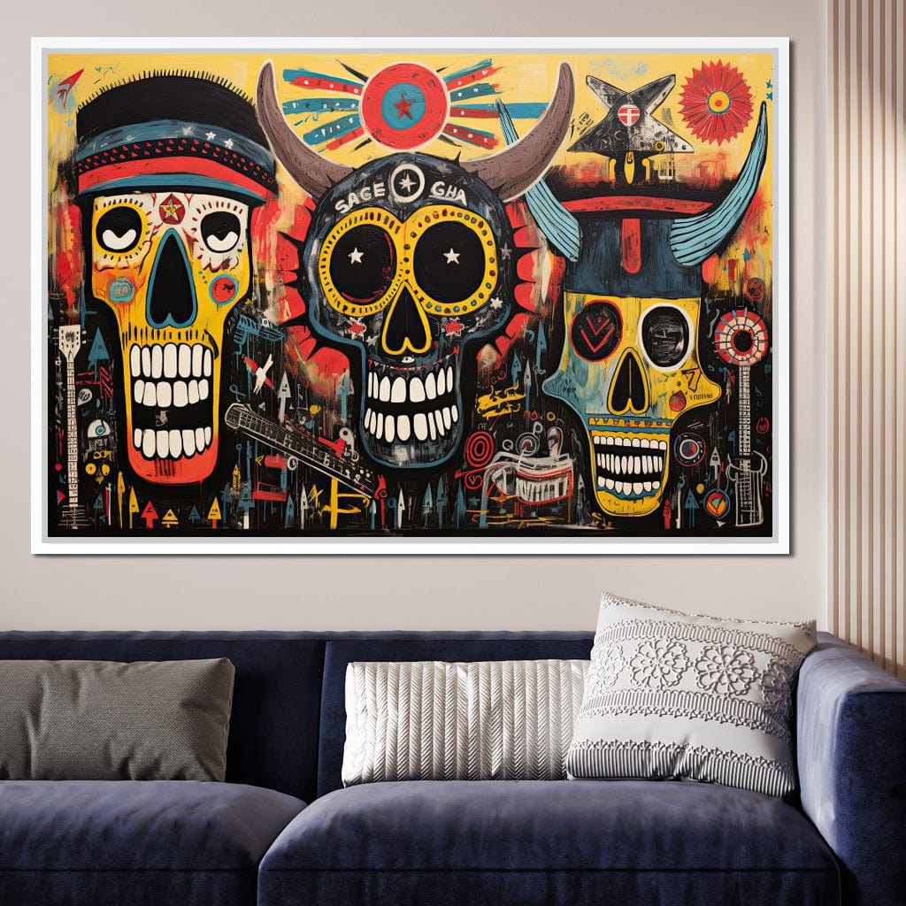 Vibrant Tribal Spirit Montage Canvas Wall Art