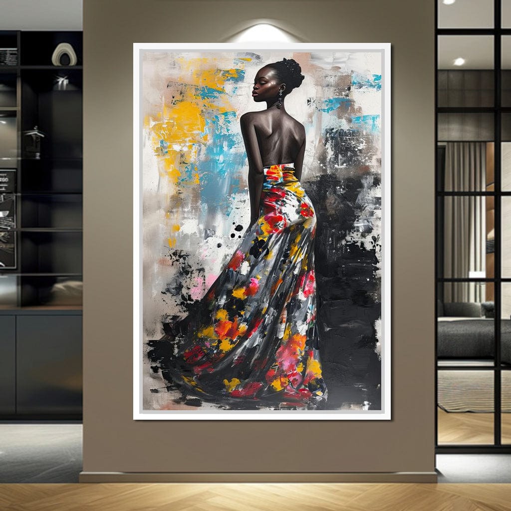 Urban Elegance Amidst Ruins Canvas Wall Art