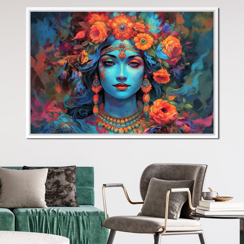 Lakshmi Floral Mural Canvas Wall Art