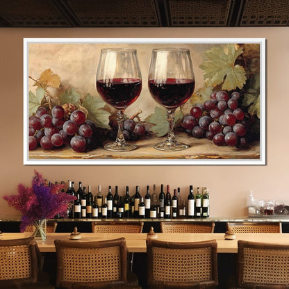 Wine Lovers Vineyard Charm Canvas Wall Art