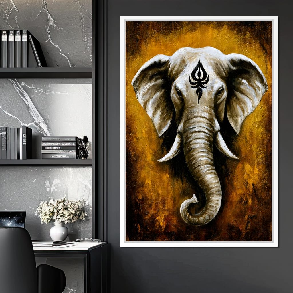 Sacred Wisdom Of The Tusker Canvas Wall Art