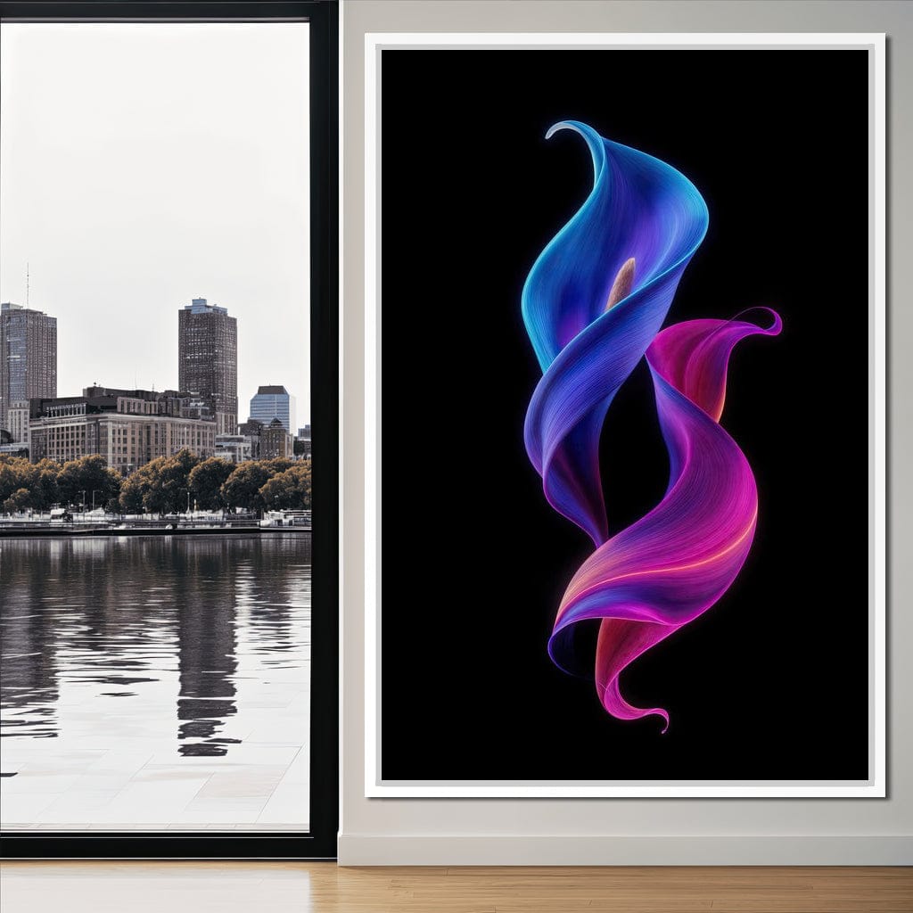 Cosmic Petal Helix Canvas Wall Art