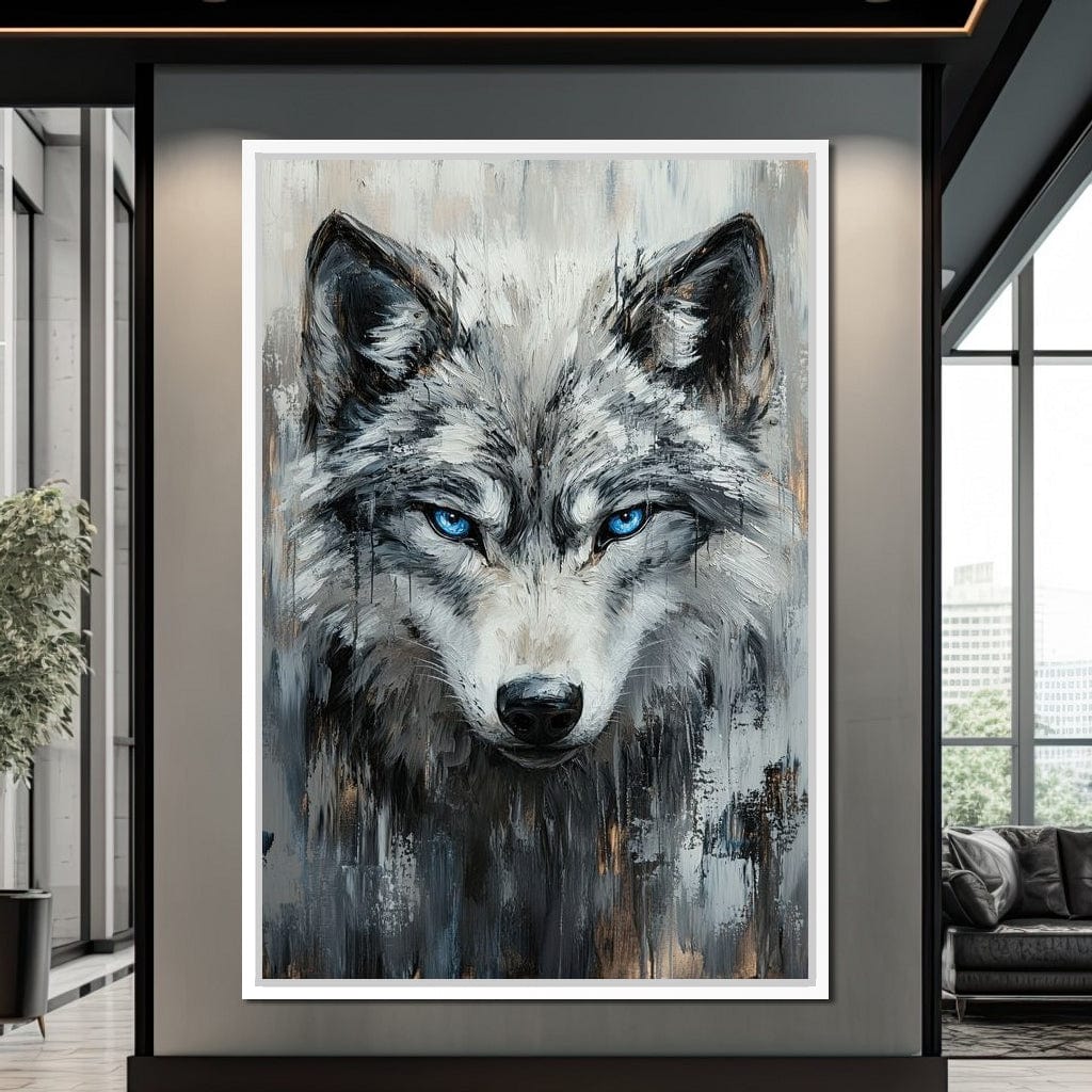 Sovereign Wolf's Stare Canvas Wall Art