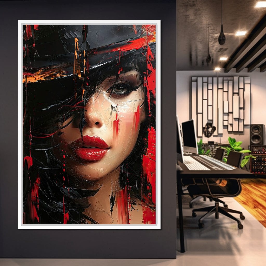 Sable Shroud of Passion Canvas Wall Art