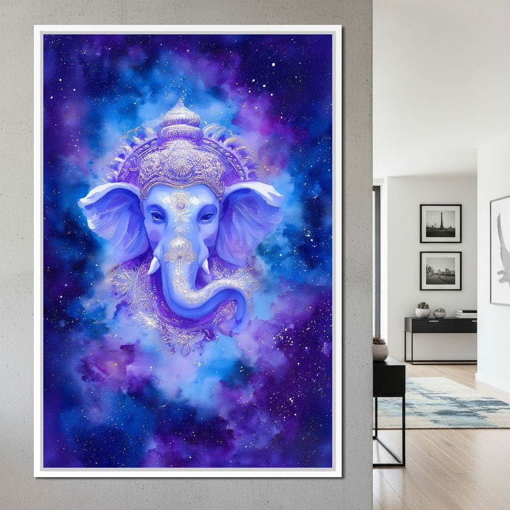 Celestial Ganesha Starlight Canvas Wall Art