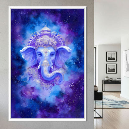 Celestial Ganesha Starlight Canvas Wall Art