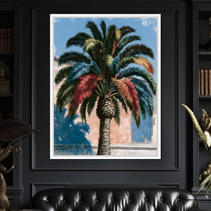 Painted Palms Under Southern Light Canvas Wall Art