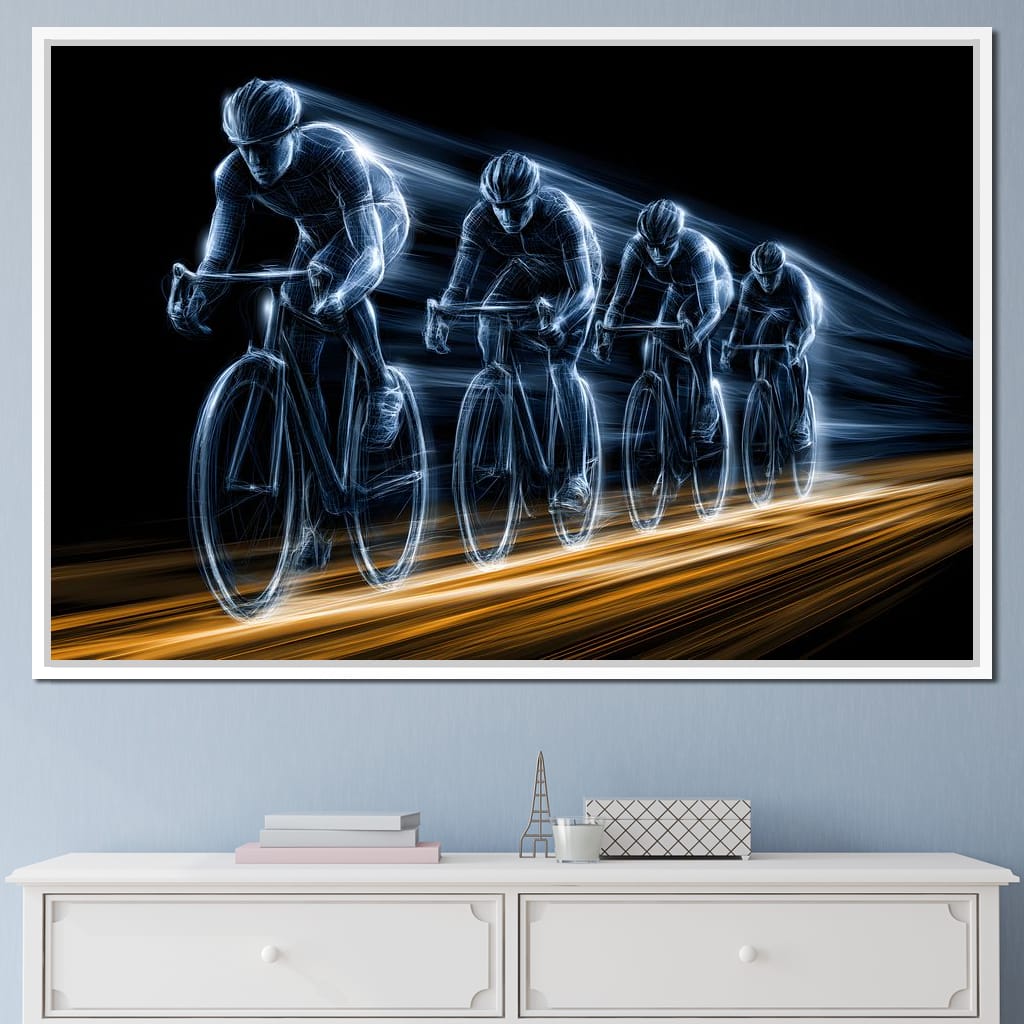 Kinetic Pulse of the Peloton Canvas Wall Art