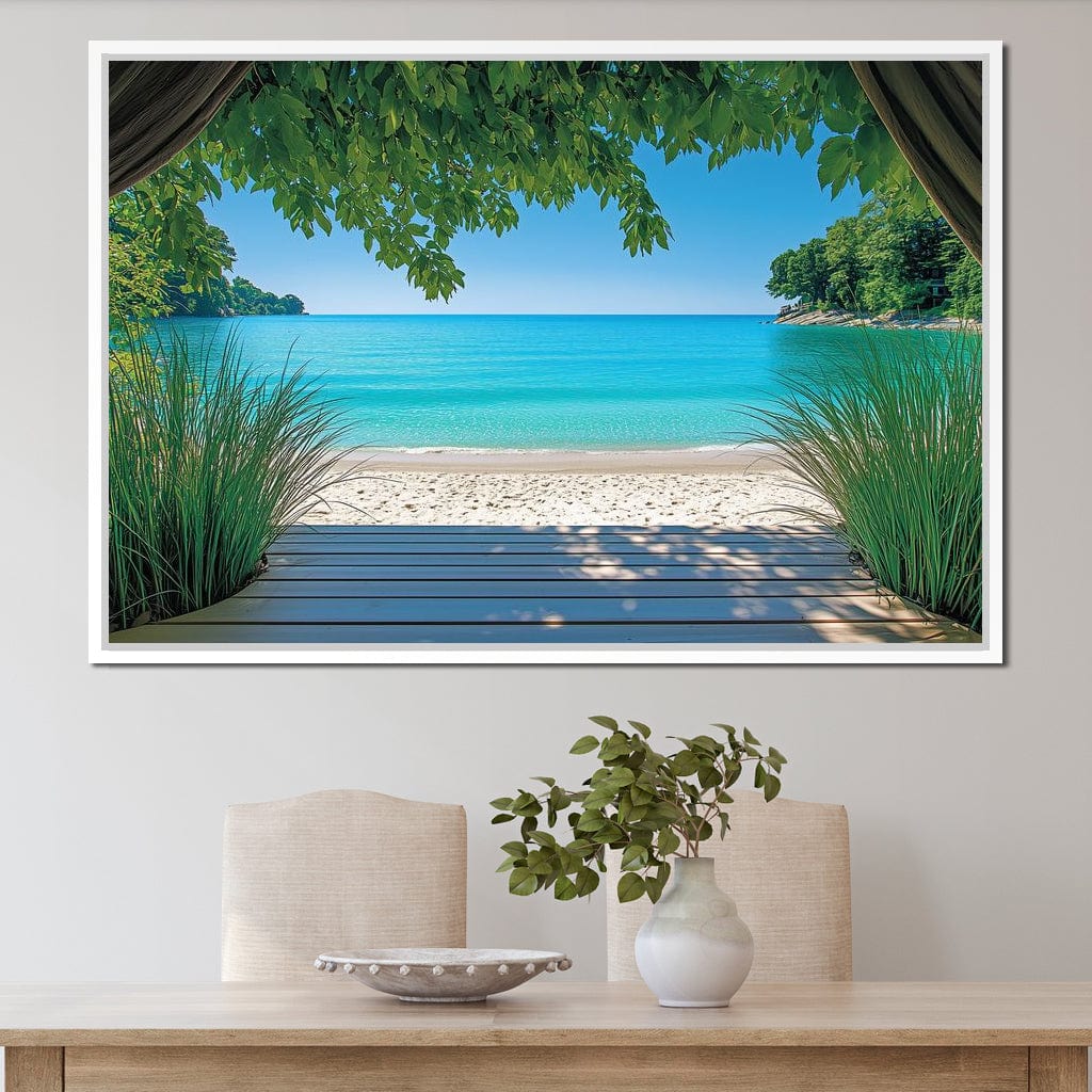 Tropical Tranquil Escape Canvas Wall Art